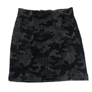 Free People Camo Print Mini Skirt